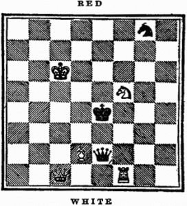 Through the Looking Glass by Lewis Carroll: Starting Position, white to mate in 9